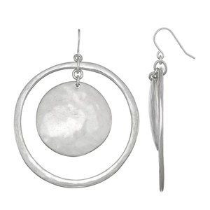 Bella Uno Double Circle Drop Earrings